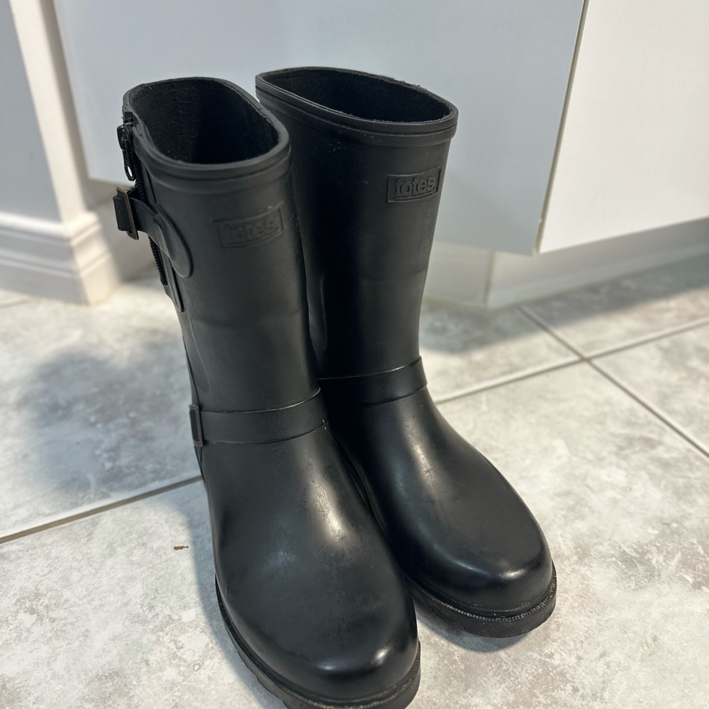 totes Black Women's Rain Boot Insoles
